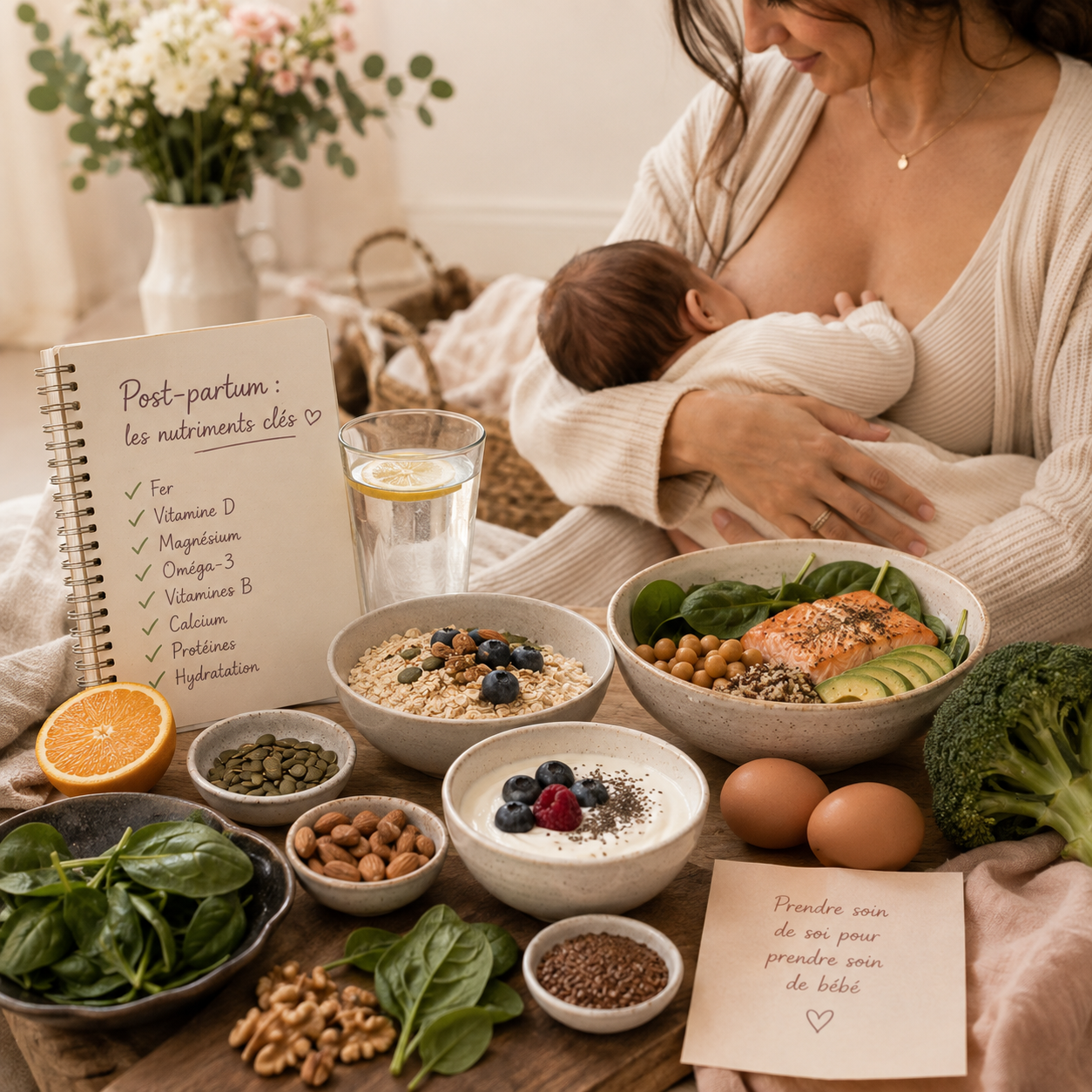 Post-partum : quels besoins nutritionnels spécifiques après l'accouchement (et l'allaitement) ?